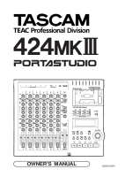 Tascam 424-Mk3 - Owners Manual